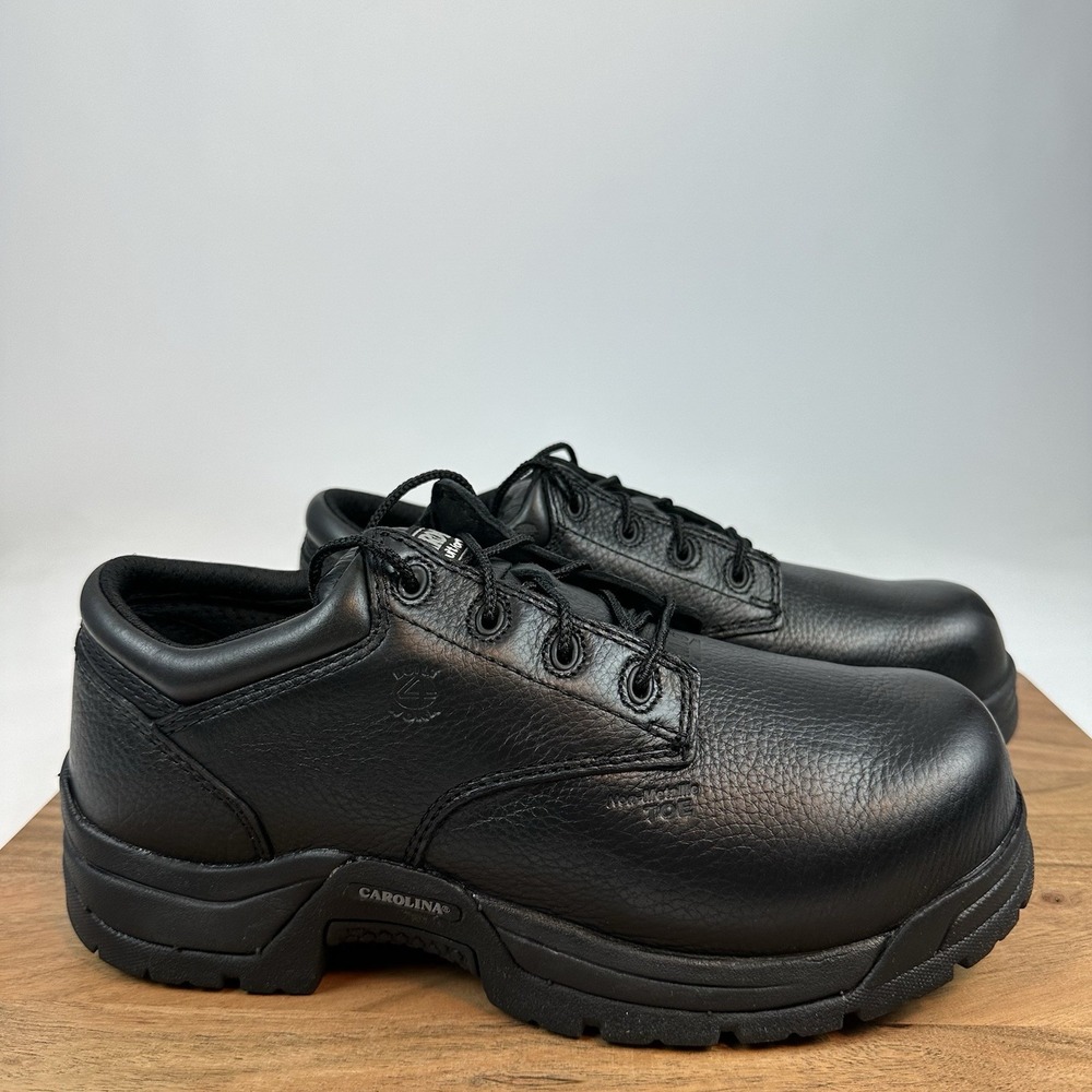 New Mens Carolina CA9538 Black Leather Oxford Composite Toe Shoes Sz 9 2F